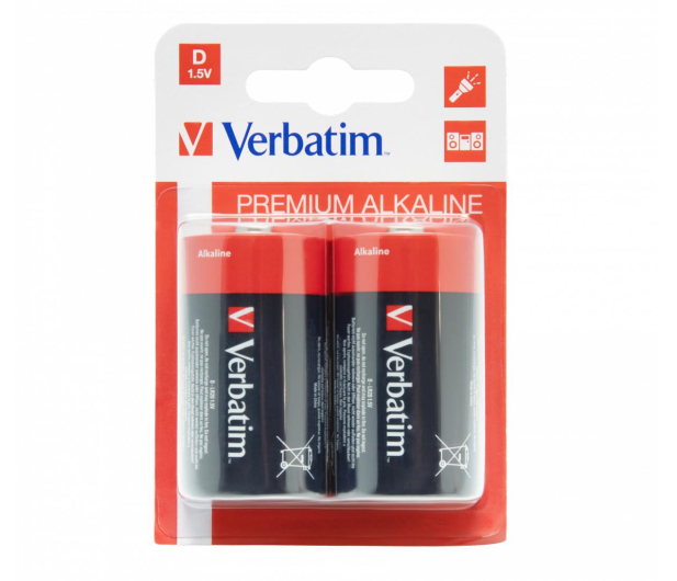 VERBATIM Premium Alkaline LR20 D (2 szt.) 49923 - 1277583 - zdjęcie